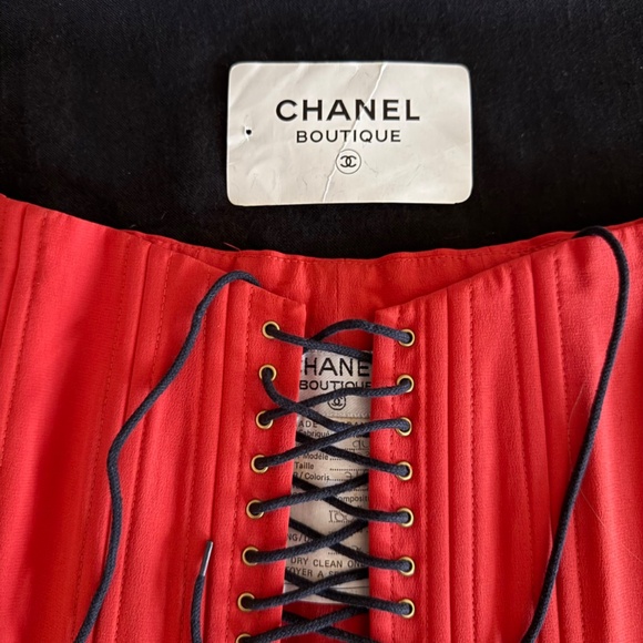 Rare vintage Chanel Spring/ Summer 1994 runway low-waist / hip corset.